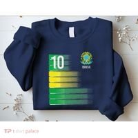 Brasil Flag Number 10 Brazil Soccer Sweatshirt thumb 2