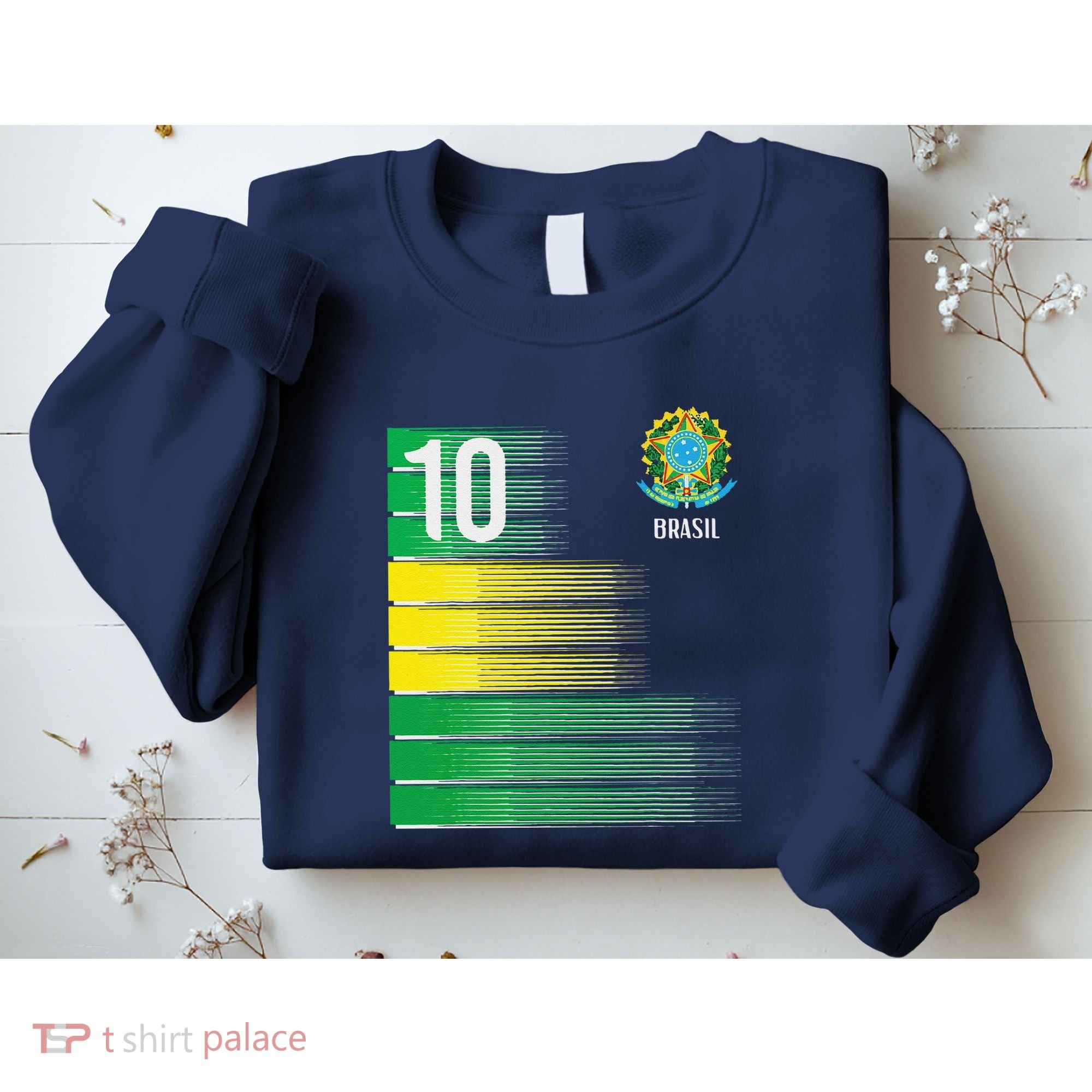 Brasil Flag Number 10 Brazil Soccer Sweatshirt