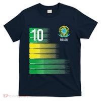 Brasil Flag Number 10 Brazil Soccer T-Shirt thumb 0