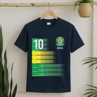 Brasil Flag Number 10 Brazil Soccer T-Shirt thumb 2