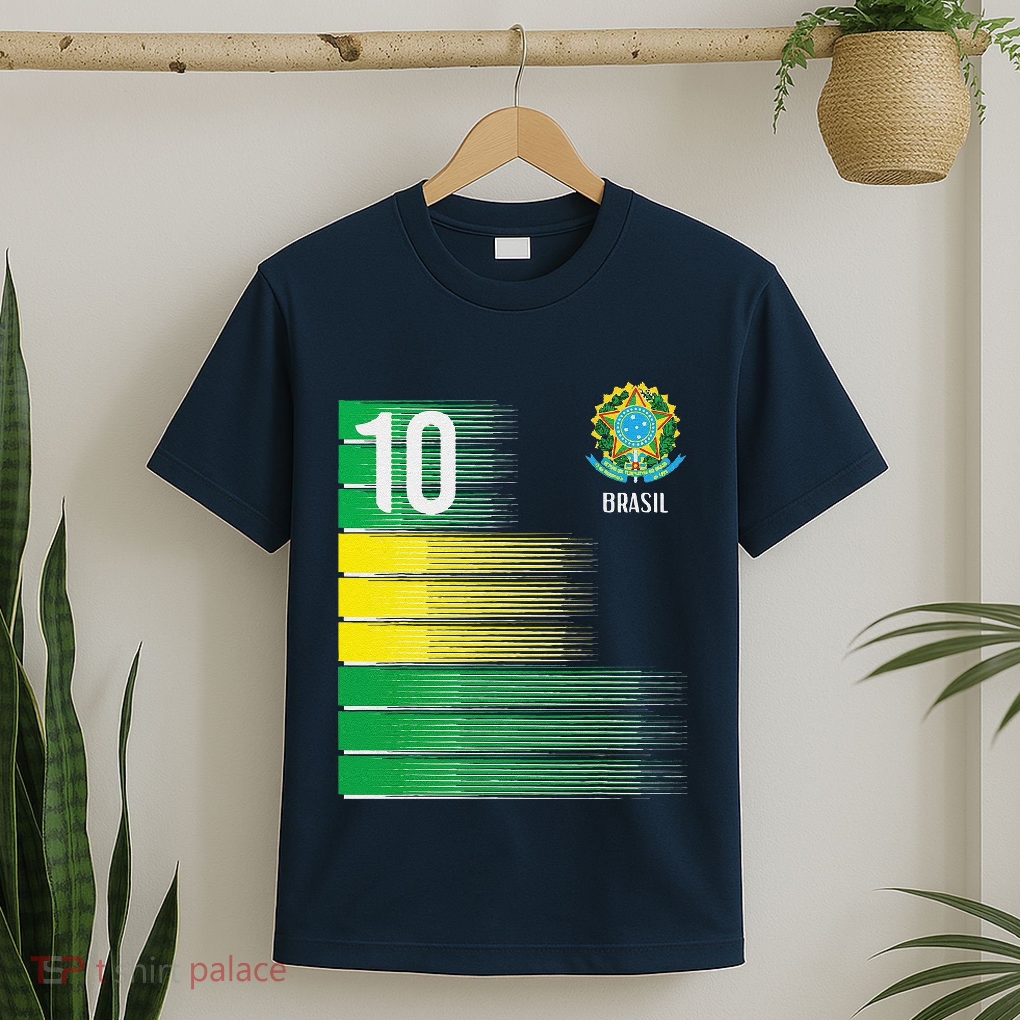 Brasil Flag Number 10 Brazil Soccer T-Shirt
