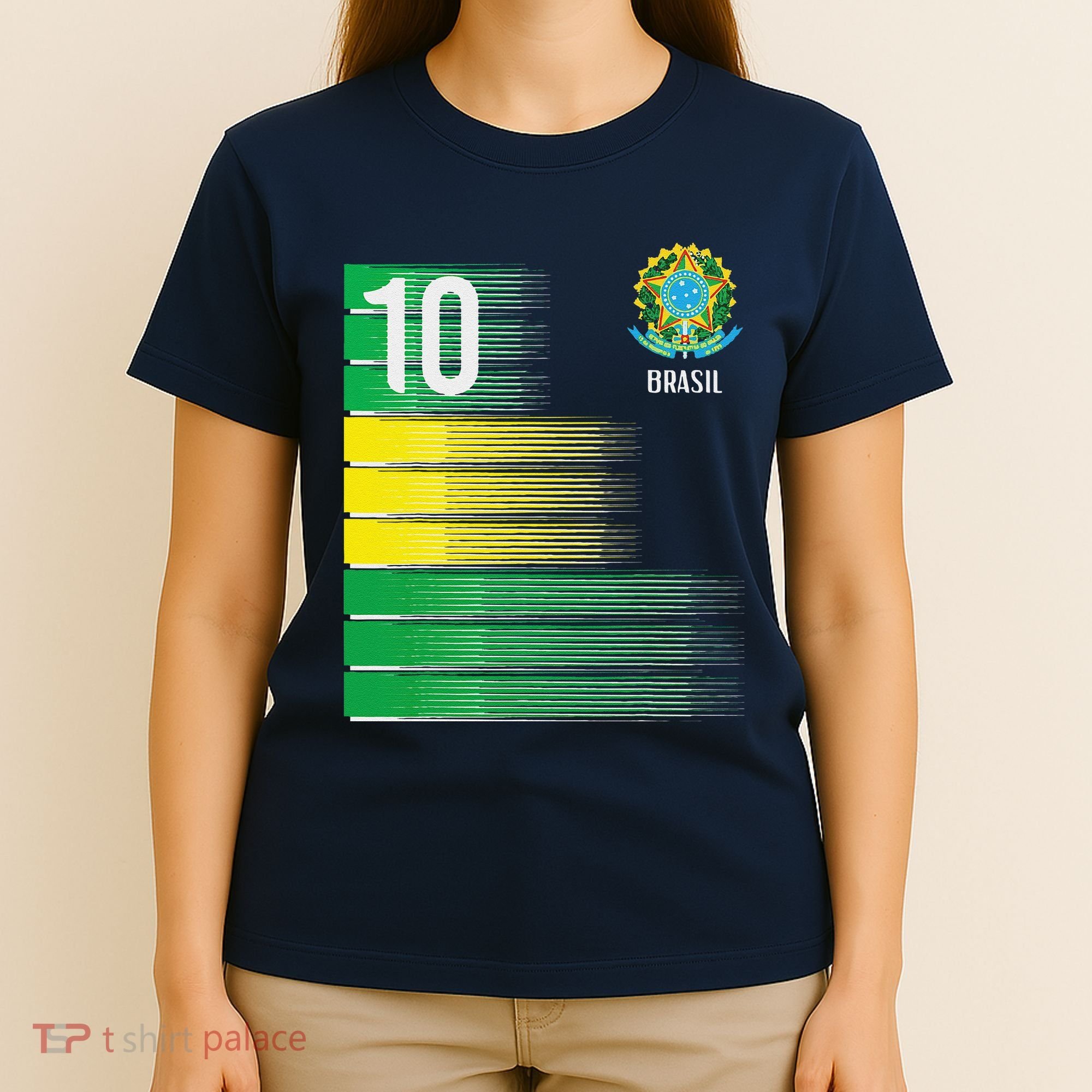 Brasil Flag Number 10 Brazil Soccer T-Shirt