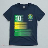 Brasil Flag Number 10 Brazil Soccer T-Shirt thumb 5