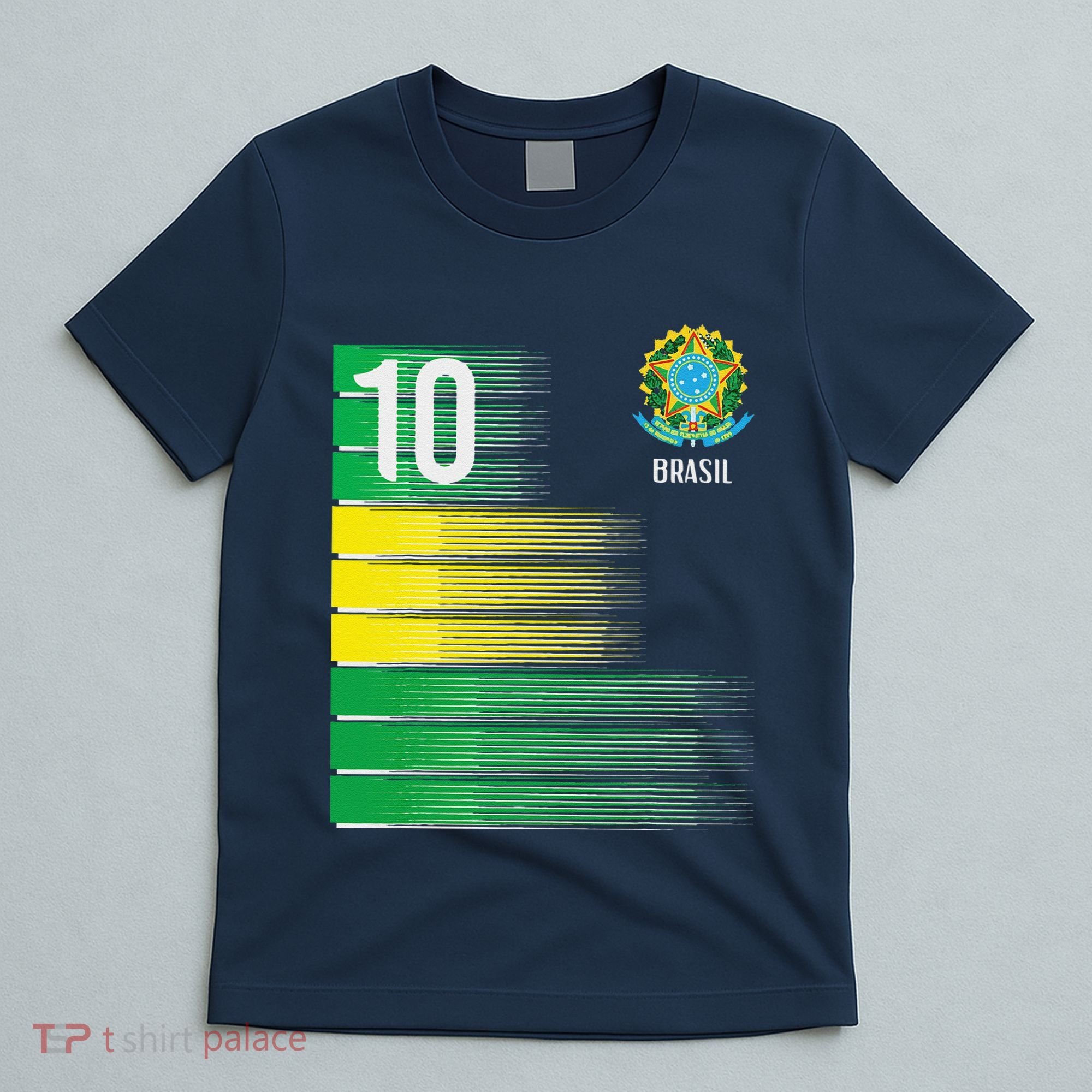 Brasil Flag Number 10 Brazil Soccer T-Shirt