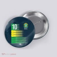 Brasil Flag Number 10 Brazil Soccer Button thumb 0