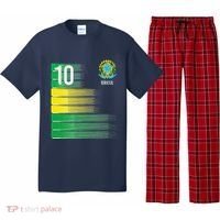 Brasil Flag Number 10 Brazil Soccer Pajama Set thumb 0