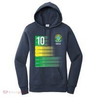 Brasil Flag Number 10 Brazil Soccer Women's Hoodie thumb 0