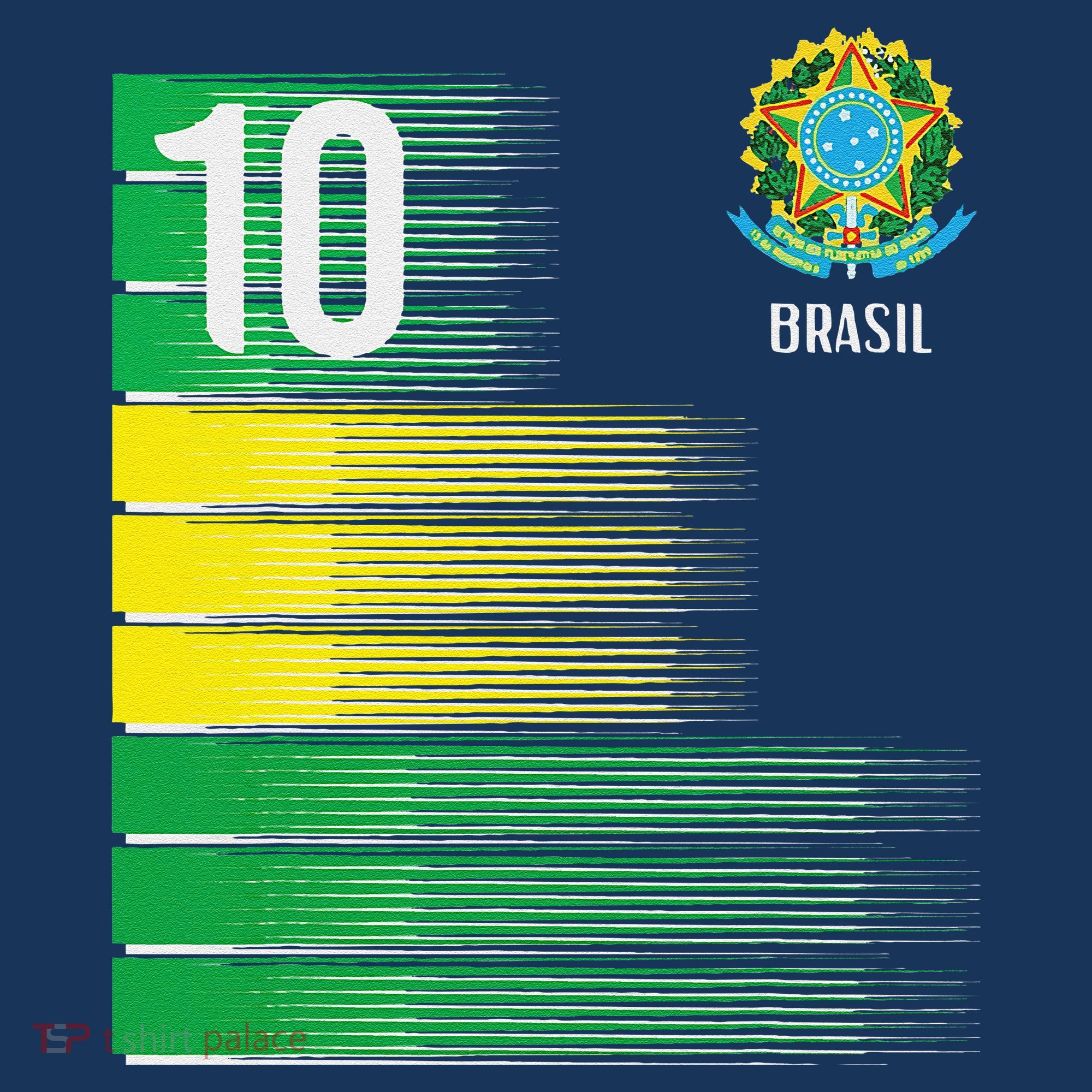 Brasil Flag Number 10 Brazil Soccer Women's Hoodie