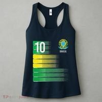 Brasil Flag Number 10 Brazil Soccer Women's Tank Top thumb 3