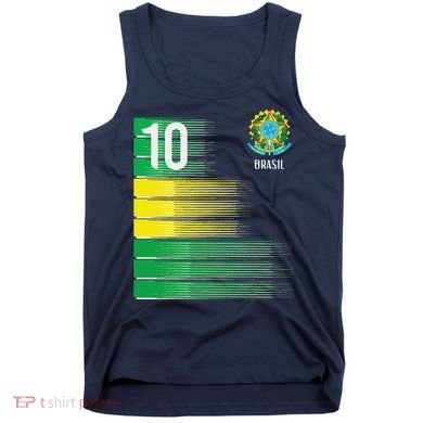 Brasil Flag Number 10 Brazil Soccer Tank Top