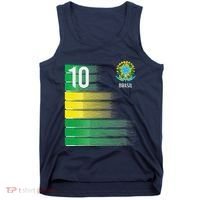 Brasil Flag Number 10 Brazil Soccer Tank Top thumb 0