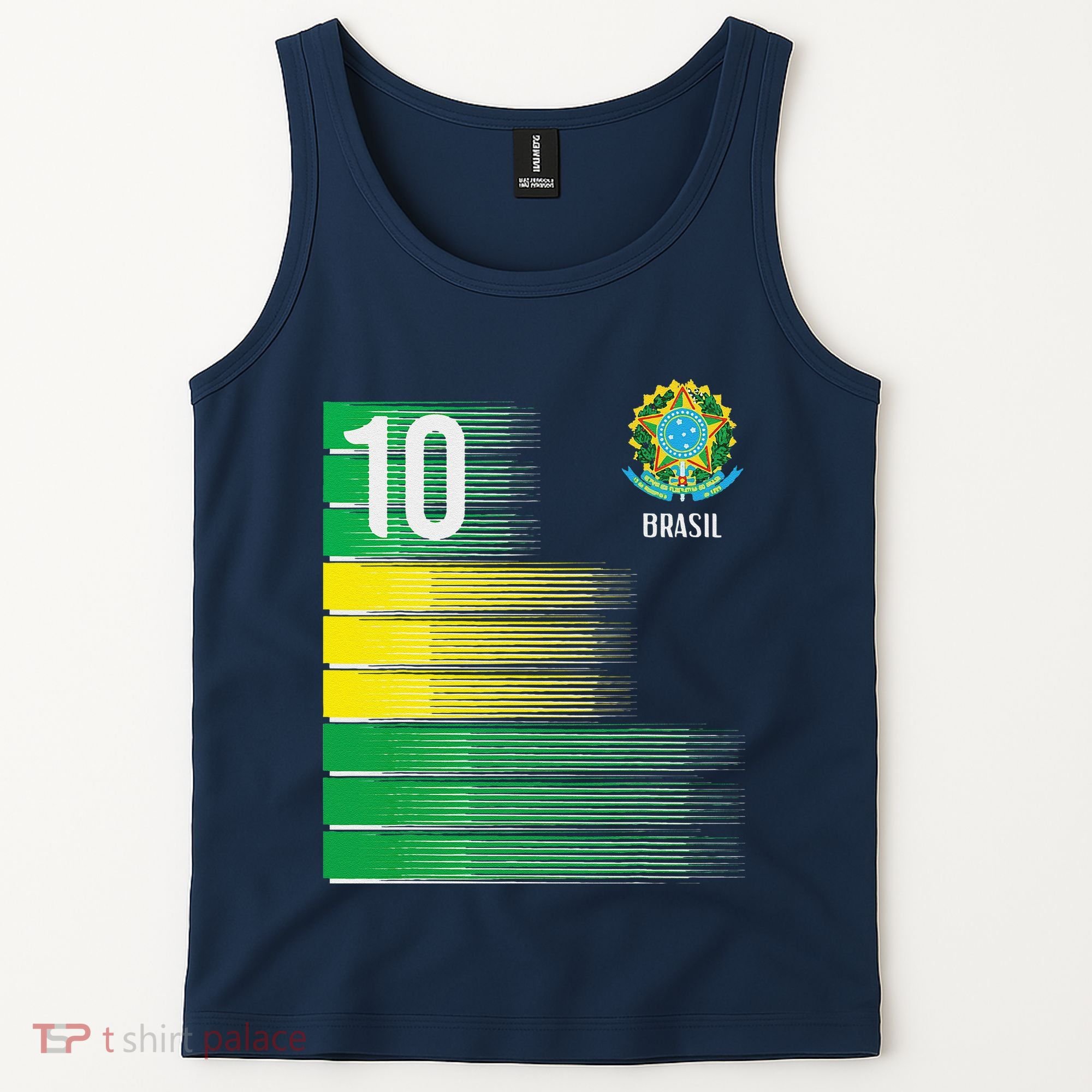 Brasil Flag Number 10 Brazil Soccer Tank Top