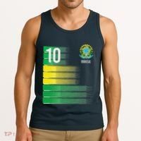 Brasil Flag Number 10 Brazil Soccer Tank Top thumb 3