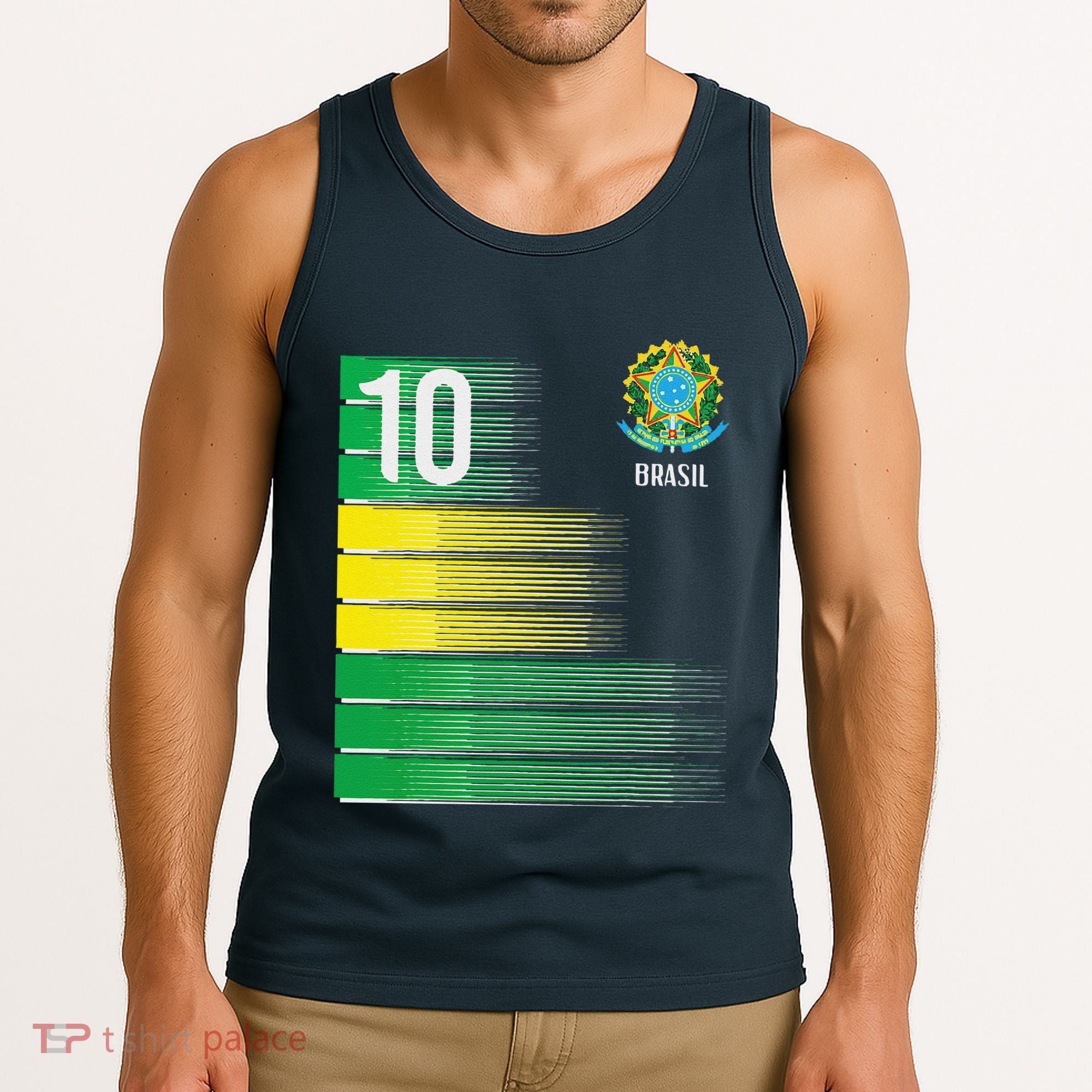 Brasil Flag Number 10 Brazil Soccer Tank Top
