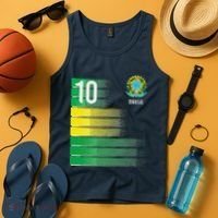 Brasil Flag Number 10 Brazil Soccer Tank Top thumb 4