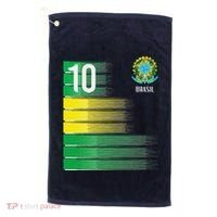 Brasil Flag Number 10 Brazil Soccer Golf Towel thumb 0
