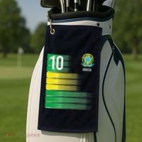 Brasil Flag Number 10 Brazil Soccer Golf Towel thumb 2