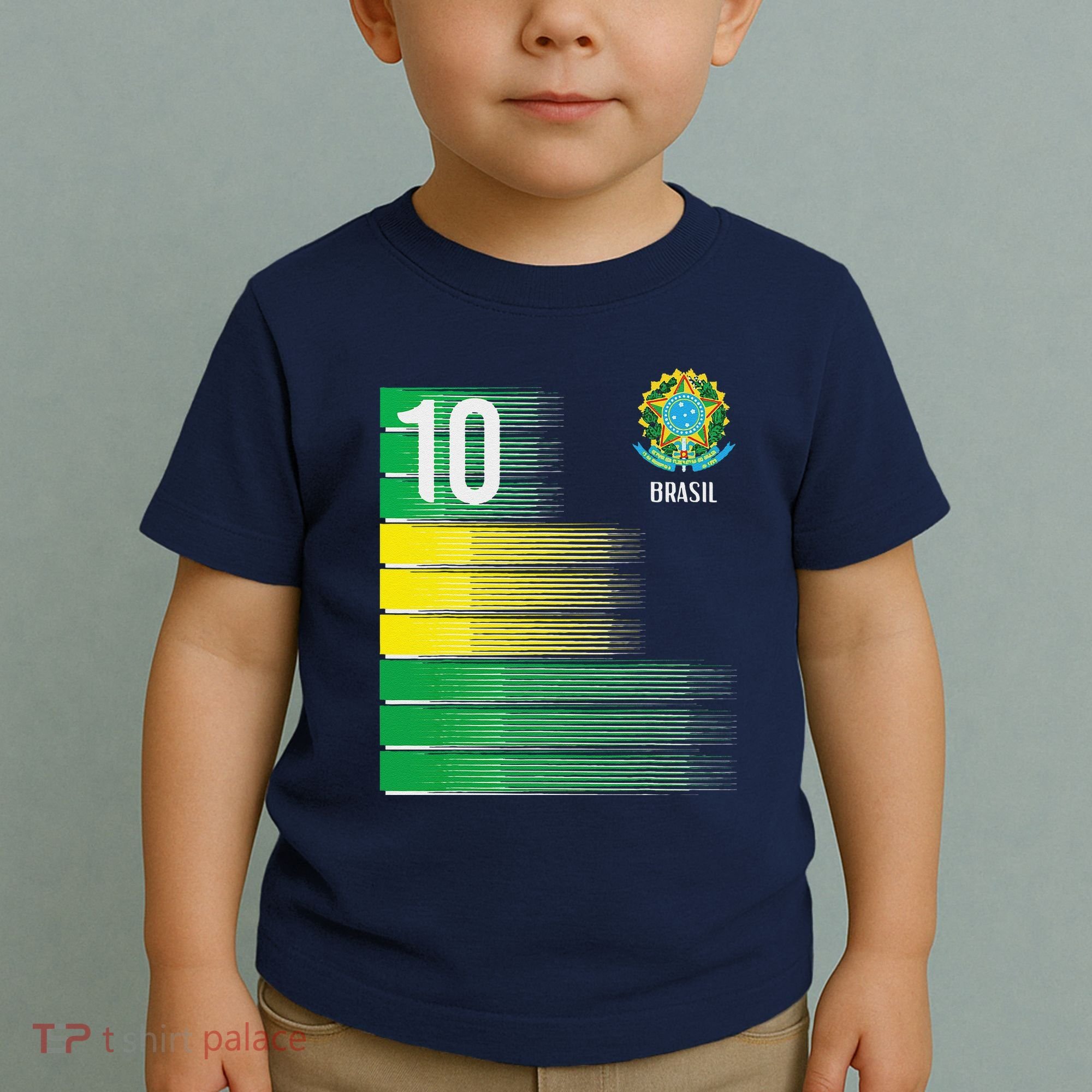 Brasil Flag Number 10 Brazil Soccer Toddler T-Shirt