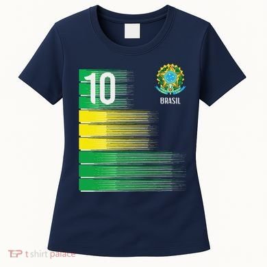 Brasil Flag Number 10 Brazil Soccer Women's T-Shirt
