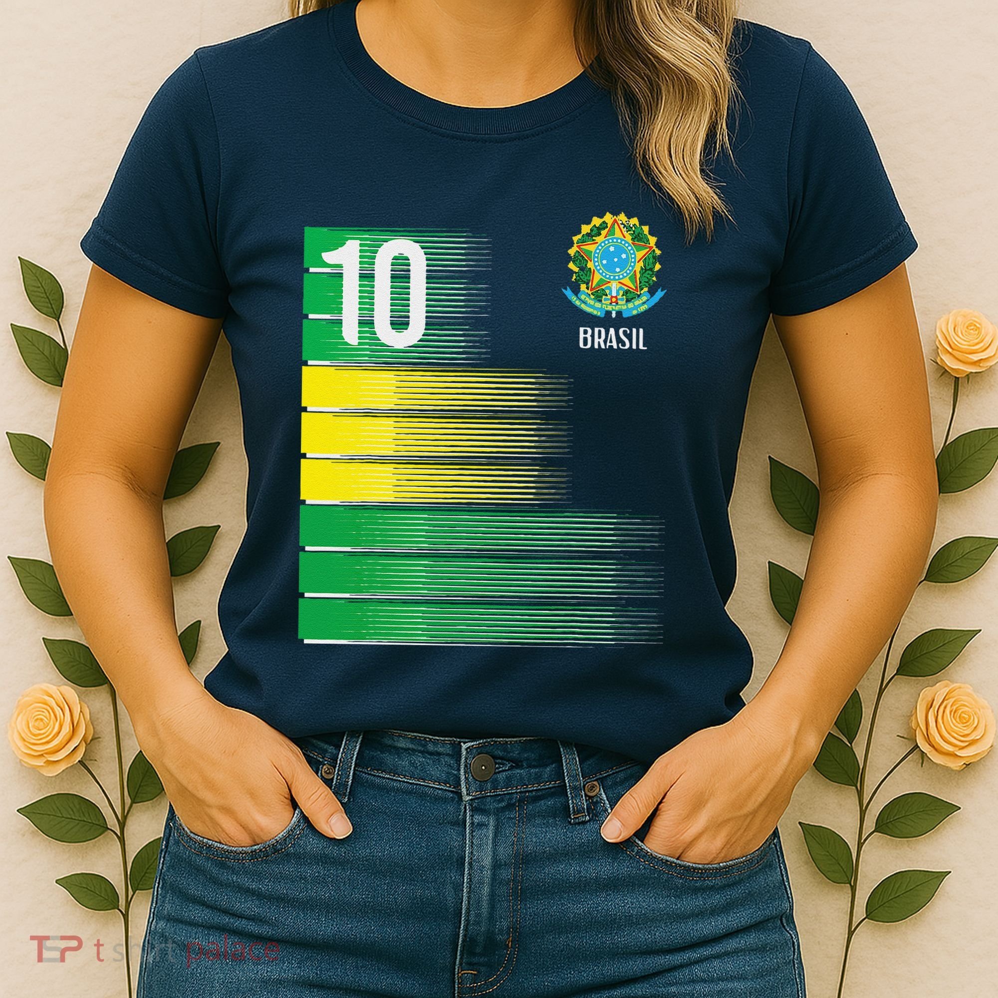 Brasil Flag Number 10 Brazil Soccer Women's T-Shirt