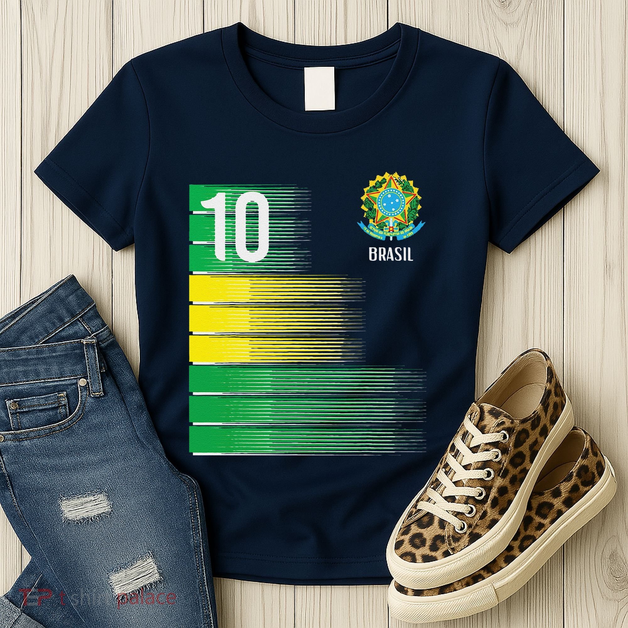 Brasil Flag Number 10 Brazil Soccer Women's T-Shirt