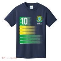 Brasil Flag Number 10 Brazil Soccer Kids T-Shirt thumb 0