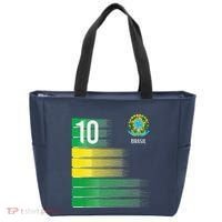 Brasil Flag Number 10 Brazil Soccer Tote Bag thumb 0