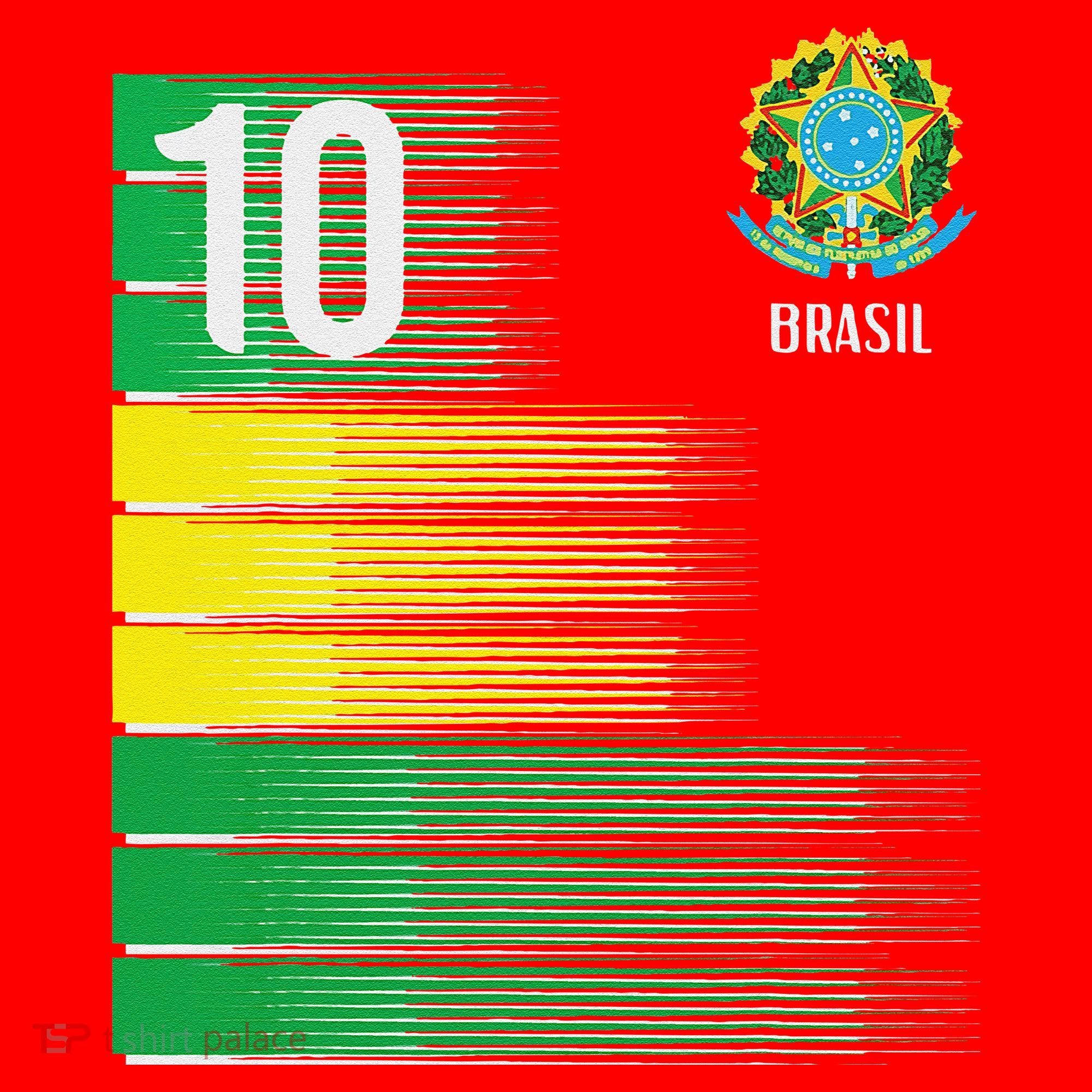 Brasil Flag Number 10 Brazil Soccer Santa Hat