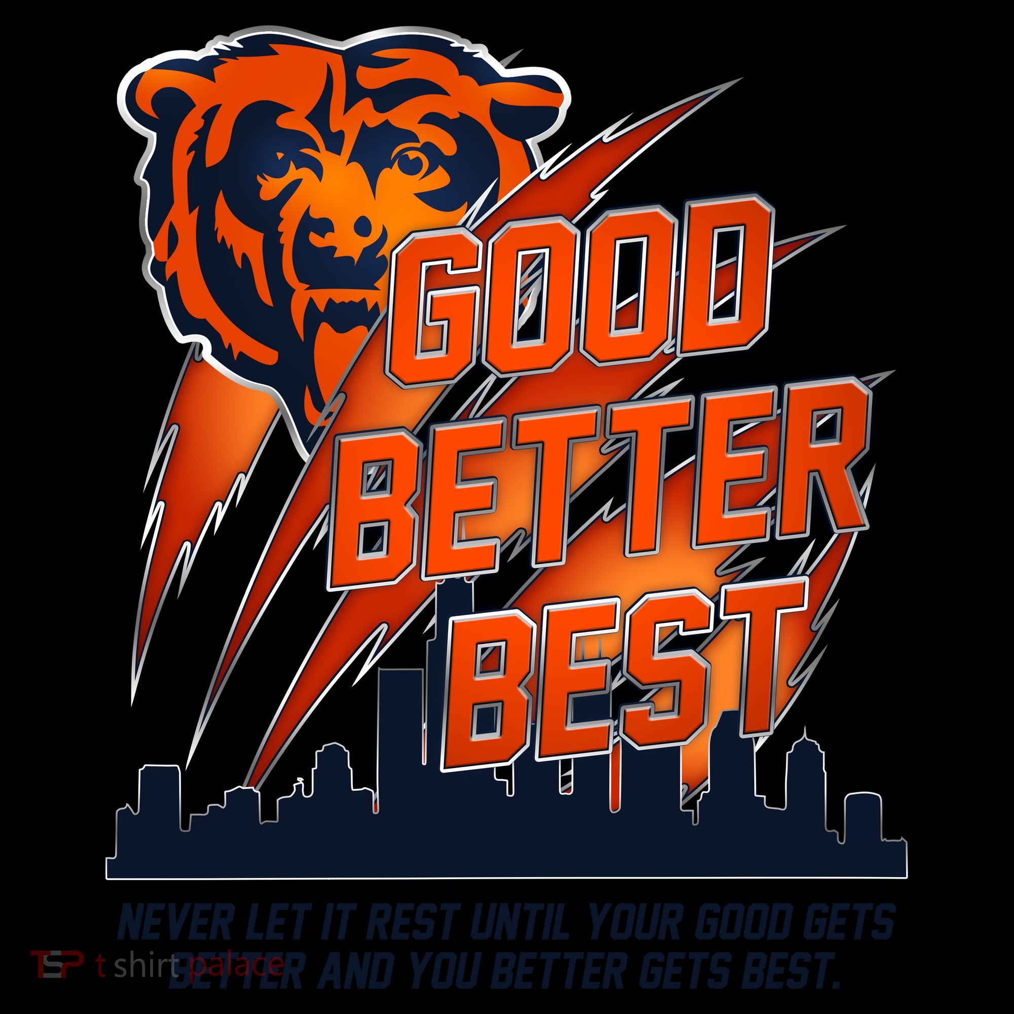 Bears Football Never Let It Rest Good Better Best Slogan  Coffee Mug