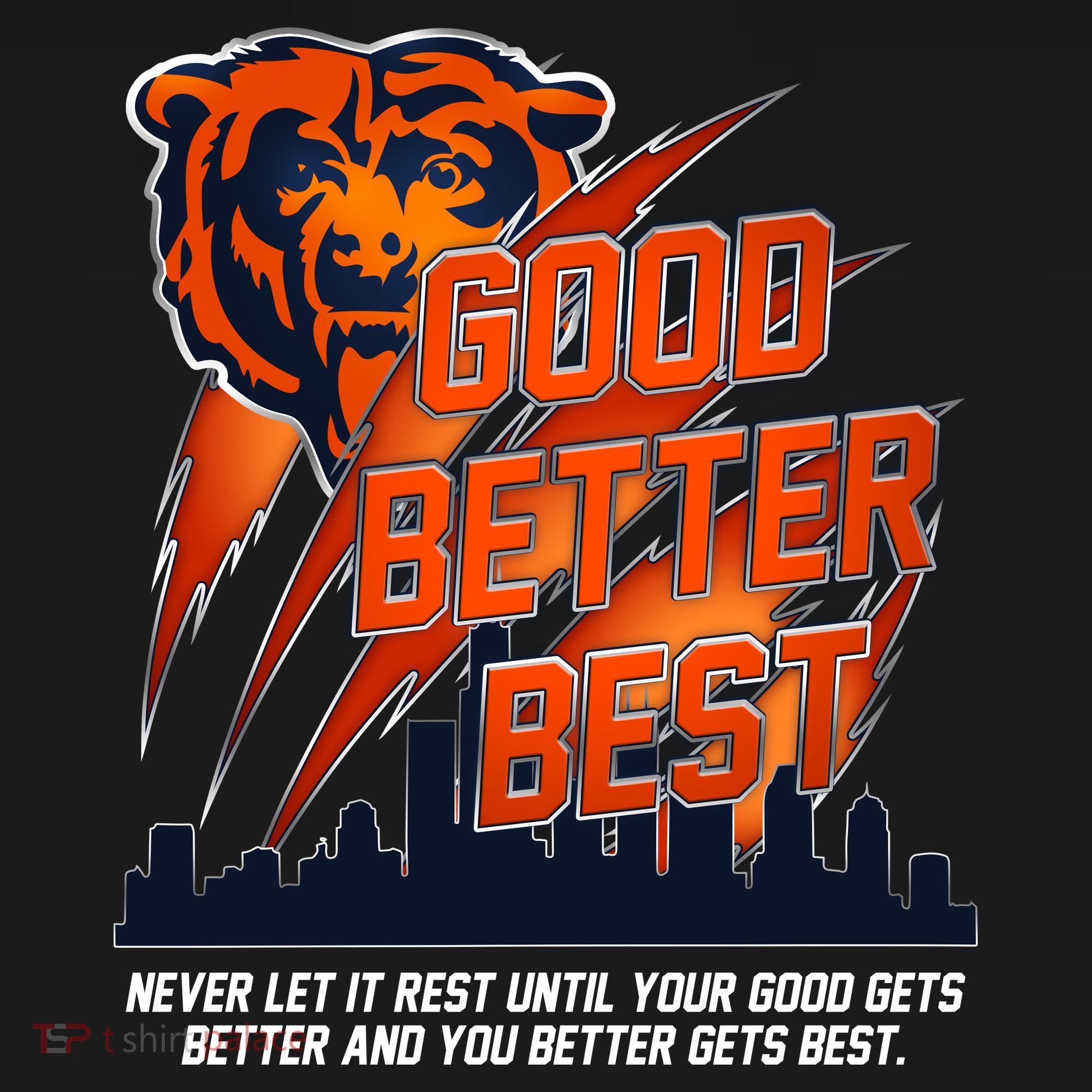 Bears Football Never Let It Rest Good Better Best Slogan  Mousepad