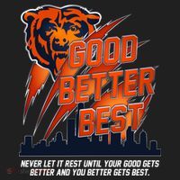 Bears Football Never Let It Rest Good Better Best Slogan  Golf Towel thumb 3