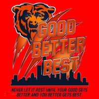 Bears Football Never Let It Rest Good Better Best Slogan  Santa Hat thumb 1