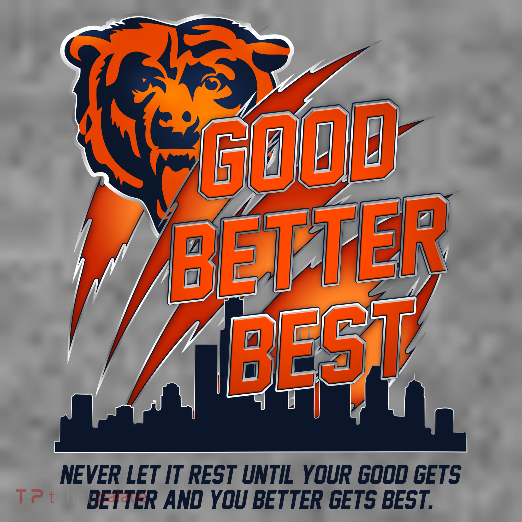 Bears Football Never Let It Rest Good Better Best Slogan  Women's Hoodie