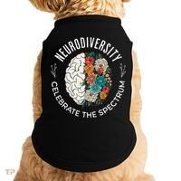 Brain Floral Neurodiversity Celebrate The Spectrum Autism Doggie Tank thumb 0