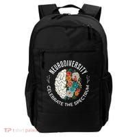Brain Floral Neurodiversity Celebrate The Spectrum Autism Backpack thumb 0