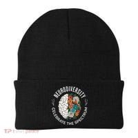 Brain Floral Neurodiversity Celebrate The Spectrum Autism Beanie thumb 0