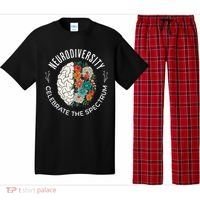Brain Floral Neurodiversity Celebrate The Spectrum Autism Pajama Set thumb 0
