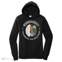 Brain Floral Neurodiversity Celebrate The Spectrum Autism Women's Hoodie thumb 0