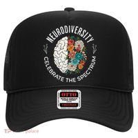 Brain Floral Neurodiversity Celebrate The Spectrum Autism Hat thumb 0