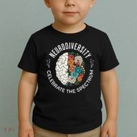 Brain Floral Neurodiversity Celebrate The Spectrum Autism Toddler T-Shirt thumb 2