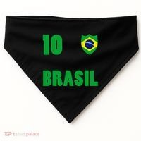 Brazil Flag Number 10 Brasil USA-Made Doggie Bandana thumb 0