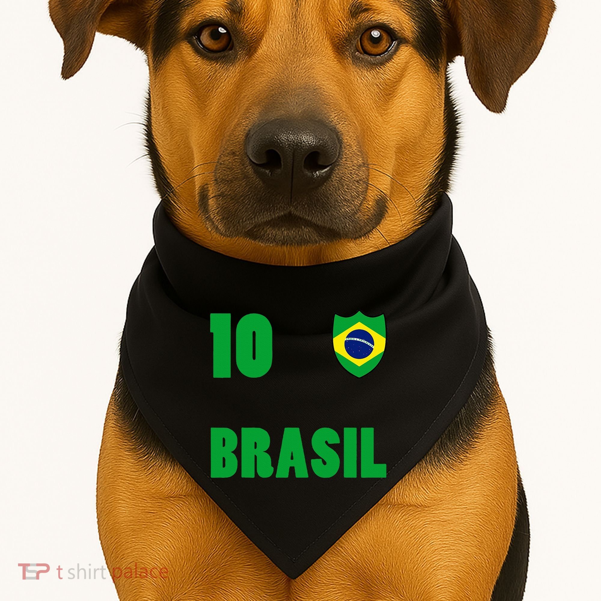 Brazil Flag Number 10 Brasil USA-Made Doggie Bandana