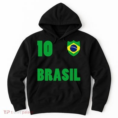 Brazil Flag Number 10 Brasil Hoodie
