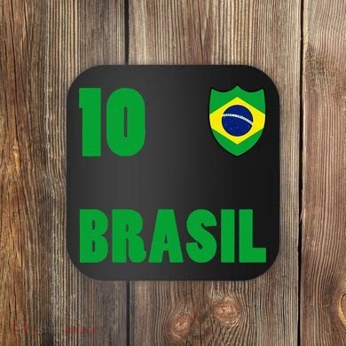 Brazil Flag Number 10 Brasil Coaster