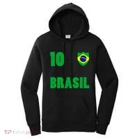 Brazil Flag Number 10 Brasil Women's Hoodie thumb 0