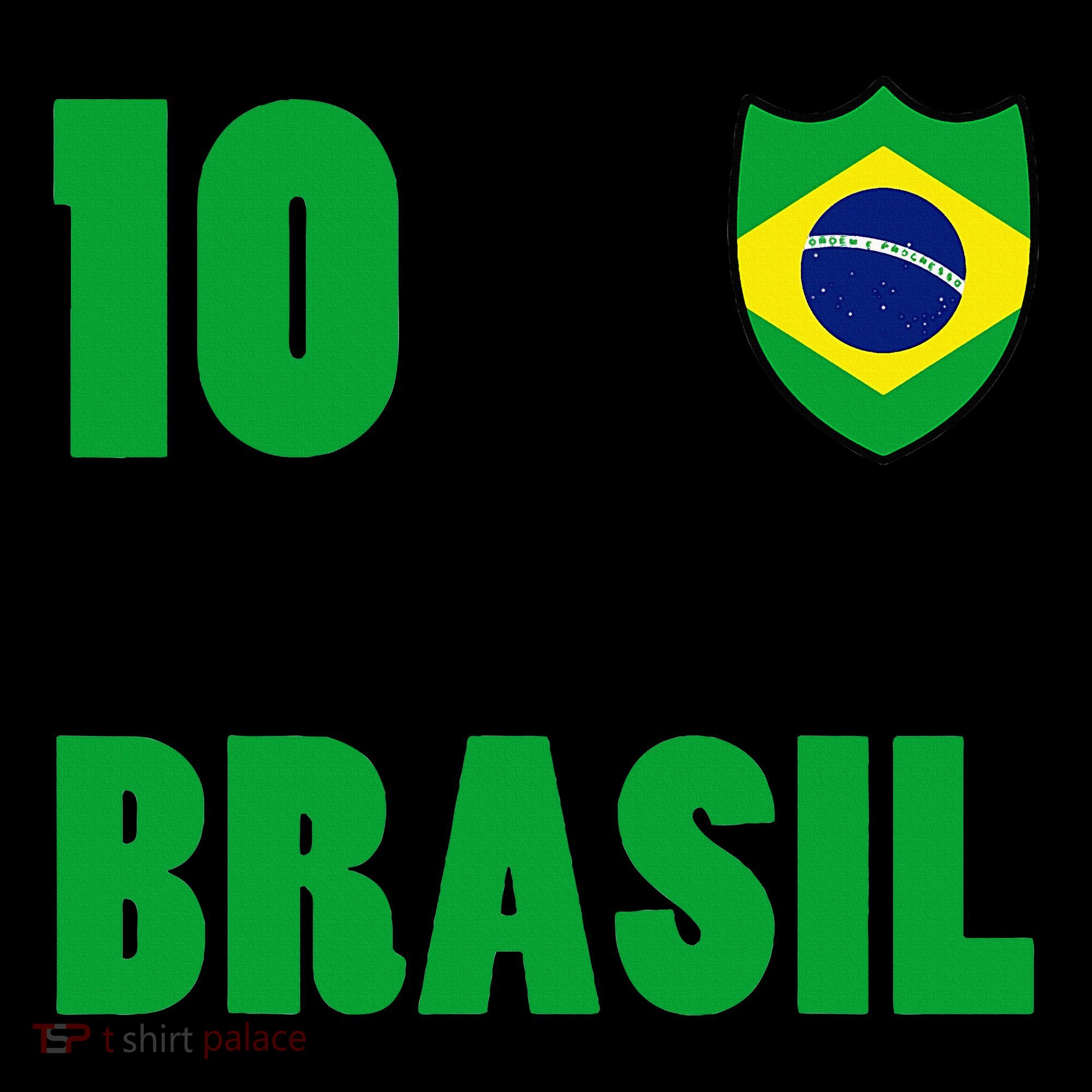 Brazil Flag Number 10 Brasil Women's Hoodie