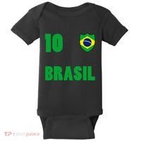 Brazil Flag Number 10 Brasil Baby Bodysuit thumb 0