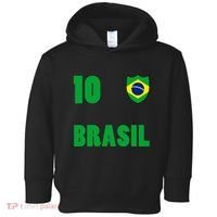 Brazil Flag Number 10 Brasil Toddler Hoodie thumb 0