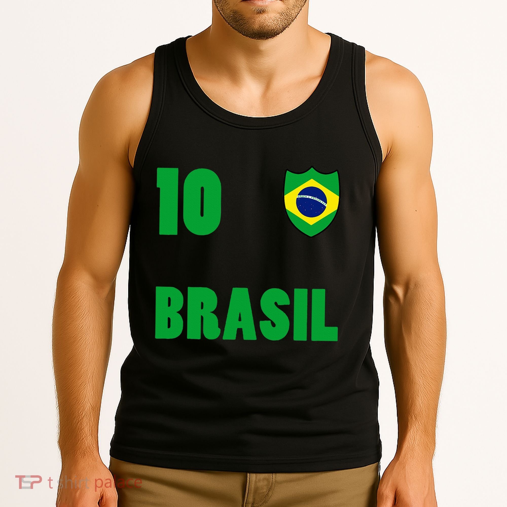 Brazil Flag Number 10 Brasil Tank Top