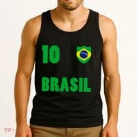 Brazil Flag Number 10 Brasil Tank Top thumb 3